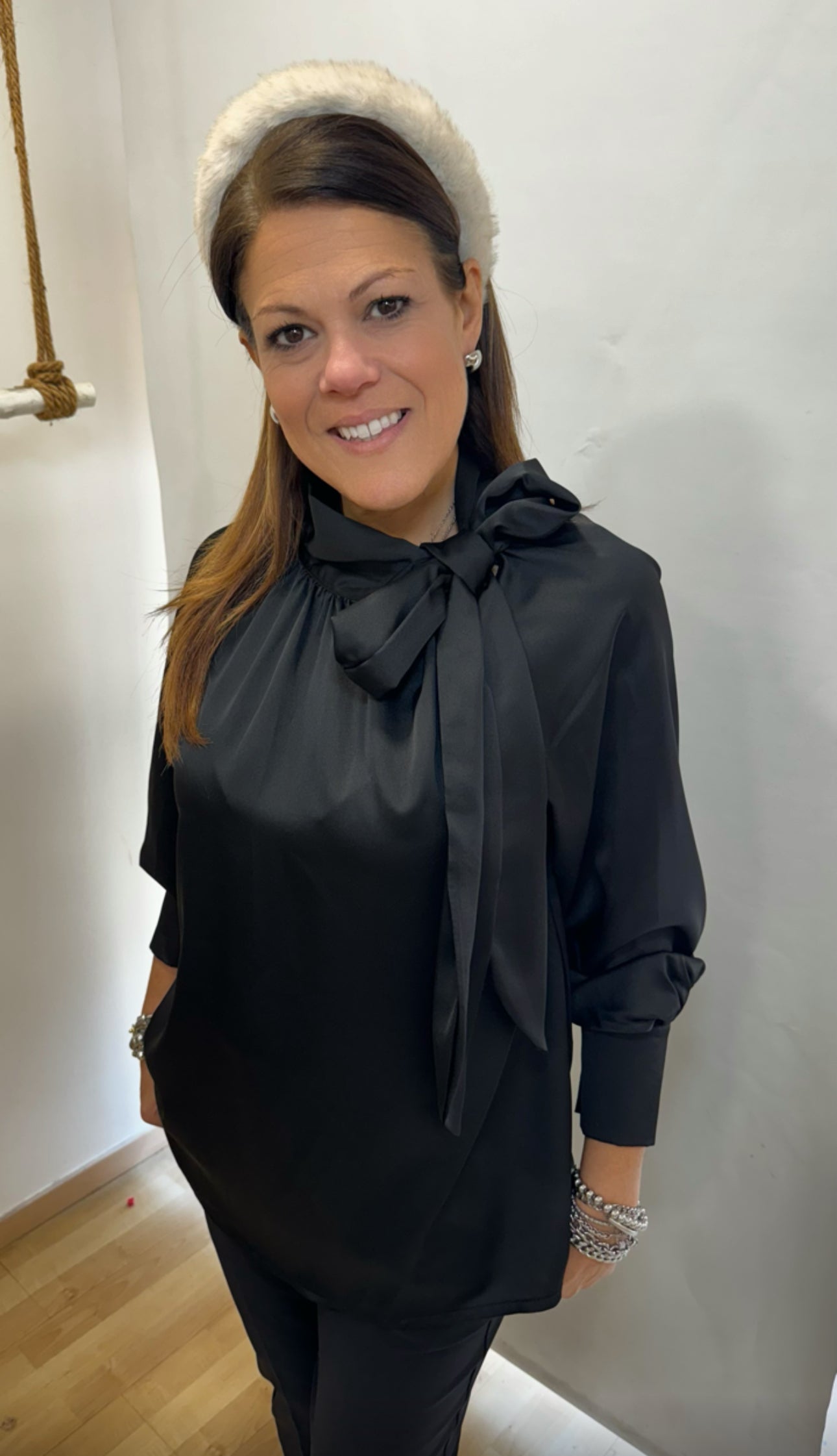 Camicia Seta Fiocco